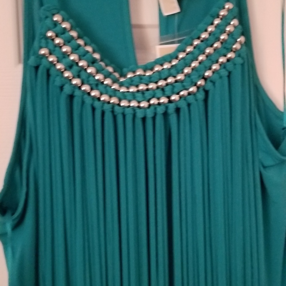 Michael Kors Plus Beaded Fringe Maxi